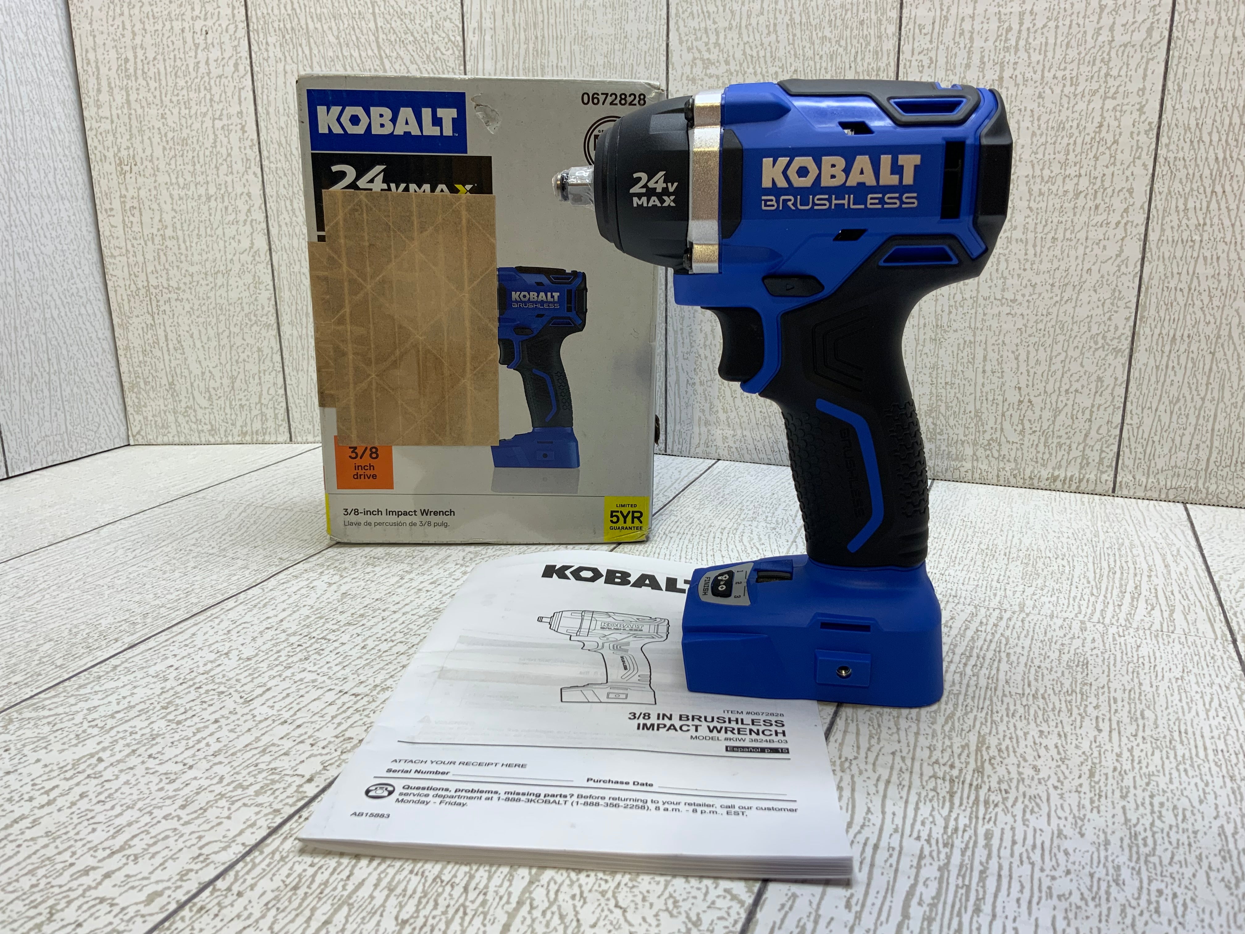 Kobalt KCW 5024B-03 24-Volt Max 1/2-in Drive Brushless Cordless Impact Wrench (7950555545838)